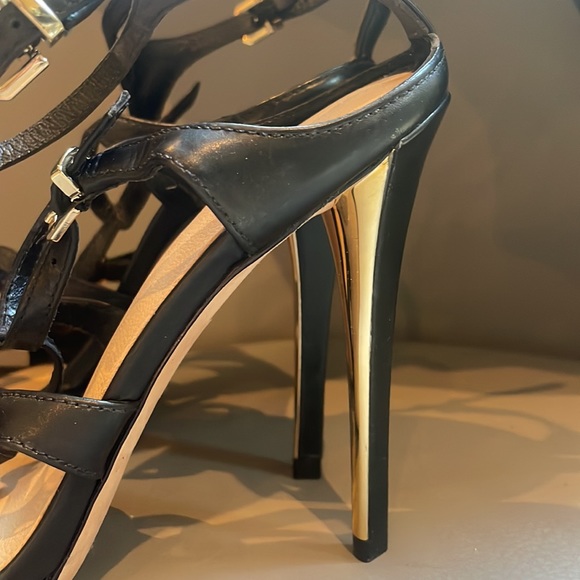 Marciano Black Strappy Open Toe Heel Sandals - Picture 2 of 7